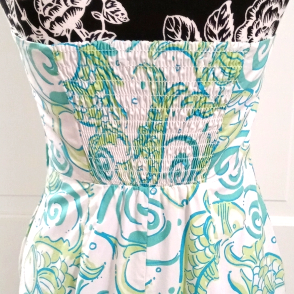 🆕 🐟VTG Lilly Pulitzer🐟 - "School's Out" Strapless Dress - Picture 6 of 16